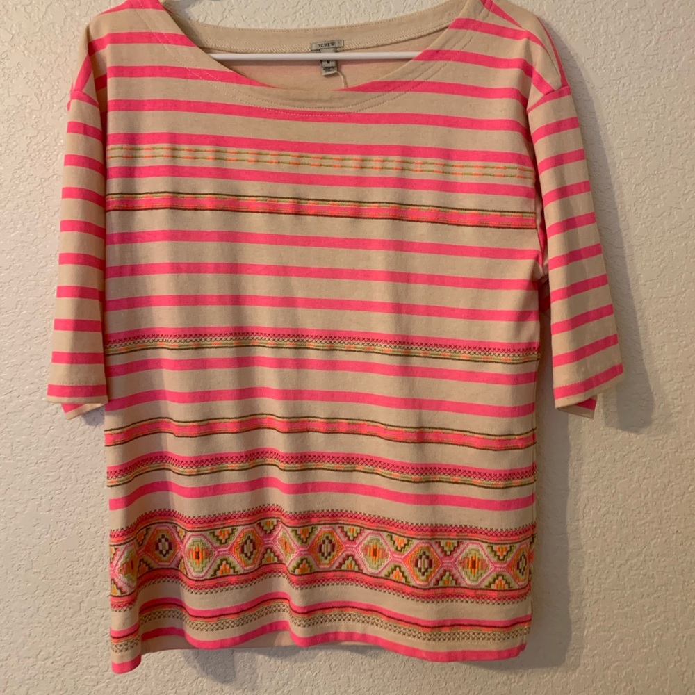 J. Crew striped top.